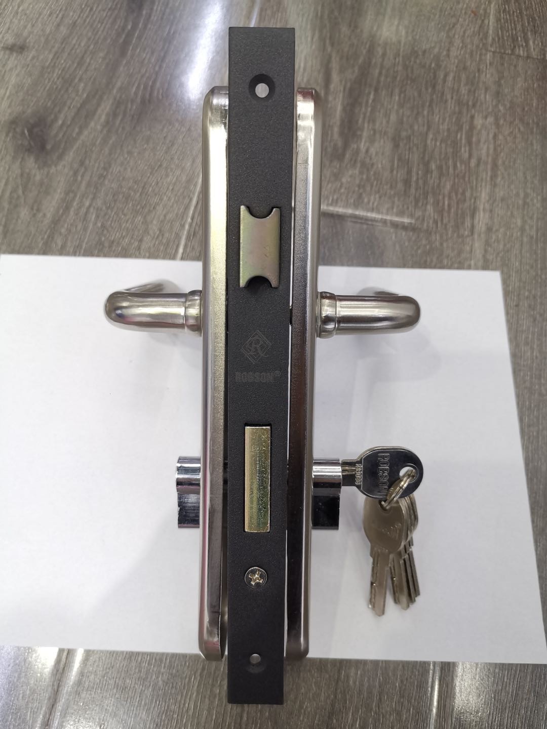ROBSON124 door lock: Black lock body + panel + lock core, lock accessories, door handle lock details Picture