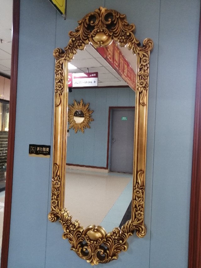 欧式豪华镂空雕花试衣镜酒店装饰镜别墅玄关镜穿衣镜