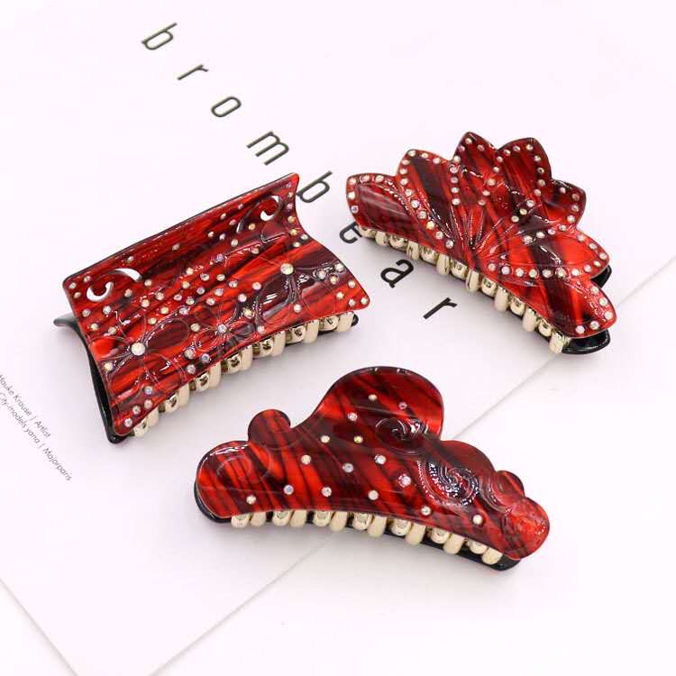 Manufacturers Wholesale Fashion Diamond Set Creative Hairpin Acetic Acid Foreign Trade Custom Headwear