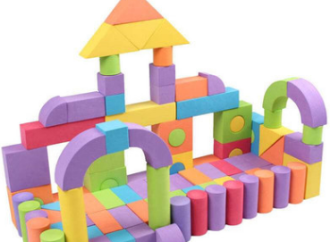 High-density EVA irregular-shaped building block toy sponge for children's exercise details Picture