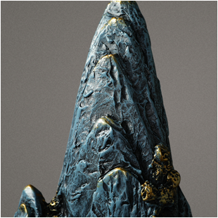 客厅假山摆件家居装饰品办公室酒柜玄关盆景新中式创意工艺品摆设细节图