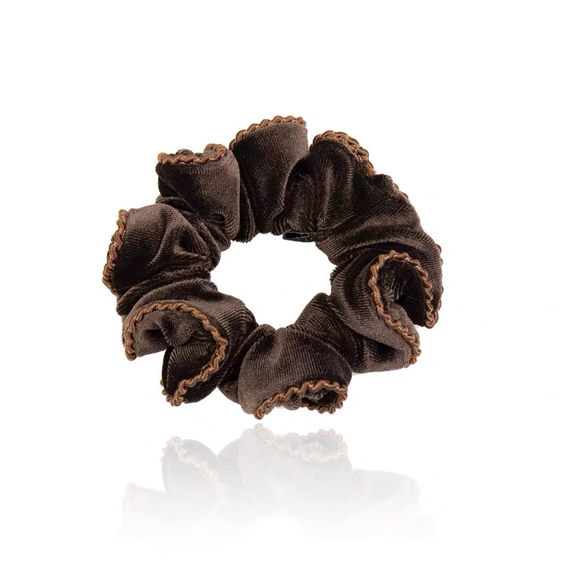 Han Edition Headdress Flower Velvet Fabric Hair Rope Hair Circle Tire A Hair Elastic Hair Bands Lovely Cloth With Elastic Yun Elegant High Elastic Twist Yarn Contracted Base Rope Hair With Hair Rope Tire Hair Accessories Specification drawing