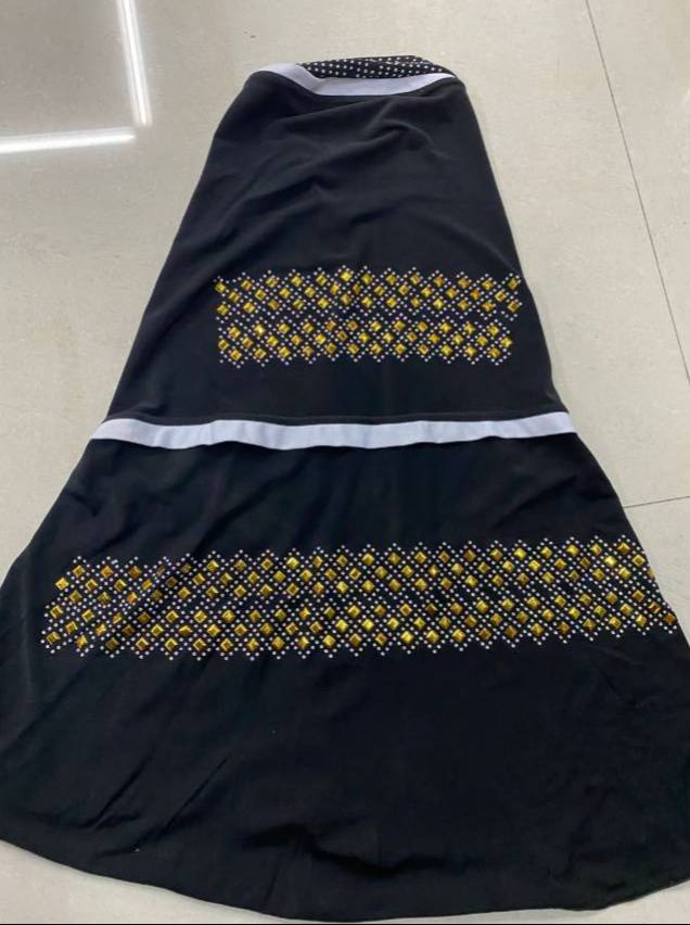 A female Muslim headscarf with rhinestone and crystal on the back