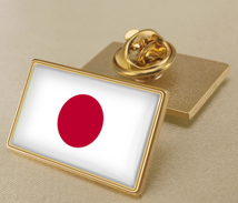 长方形日本国旗徽章配饰胸针西服领针襟章世界各国