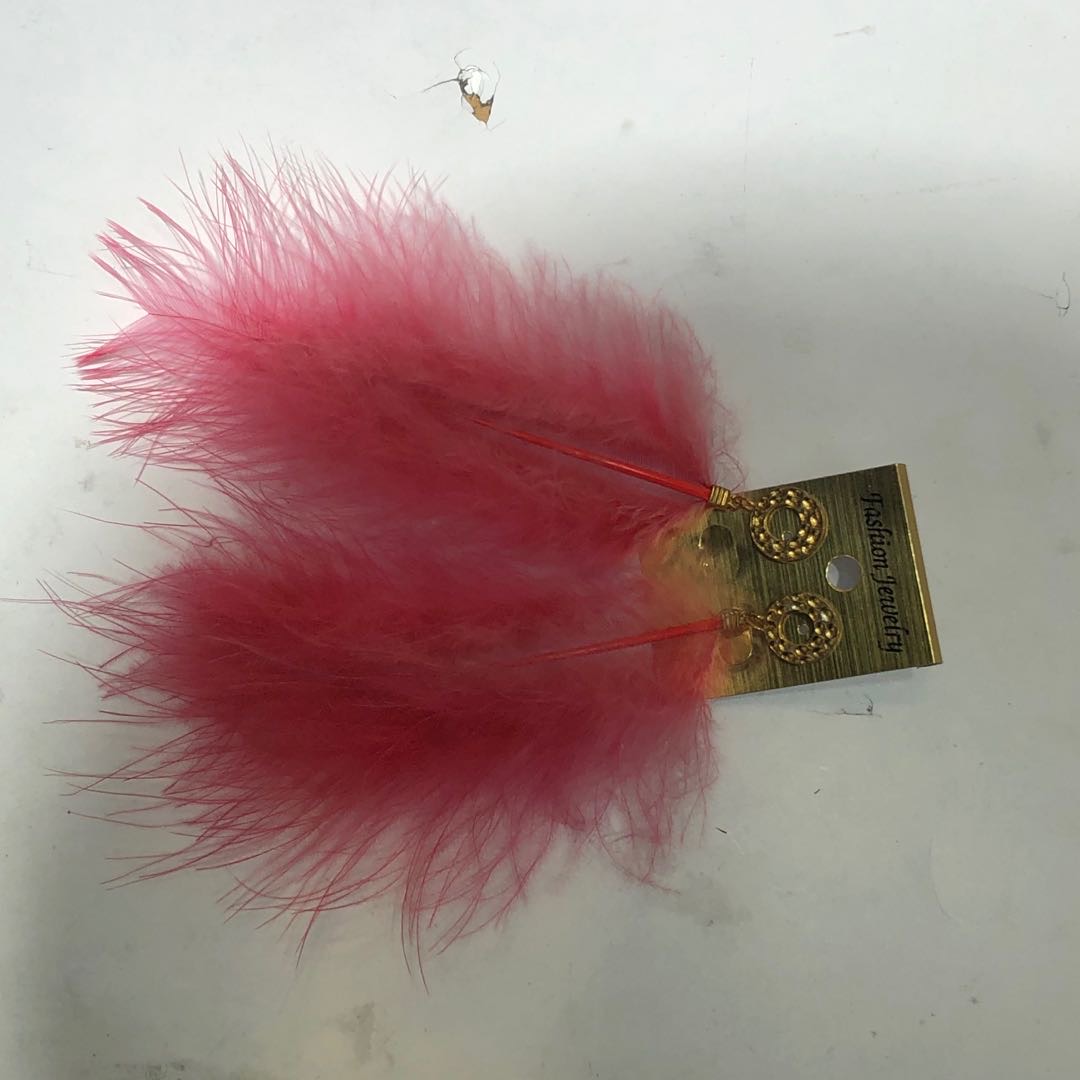 Factory direct sales of Turkey feather earrings, personalized earrings
