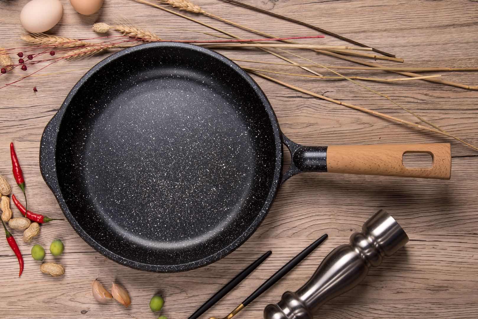 French frying pan, 20c tourmaline non-stick pan, household frying pan Specification image