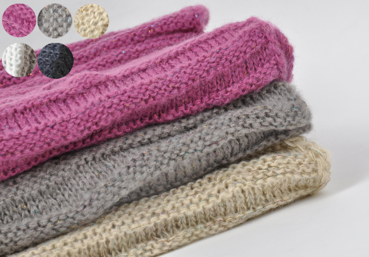 Women's Fashion Trend Warm Japan And South Korea Solid Color Knit Neck Specification drawing