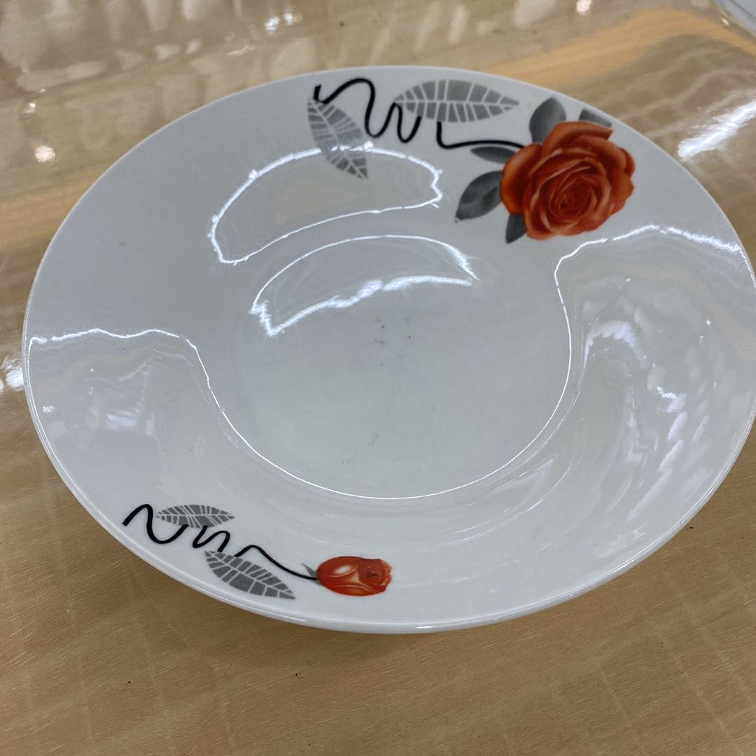 An 8-inch round-mouthed soup plate details Picture