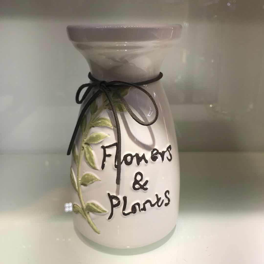 Simple fashion white carved ceramic vase manufacturer direct sale thumbnail