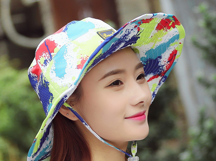 White Summer Sunhat For Men And Women Beach Outing Fisherman Hat With Large Brim Hat details Picture