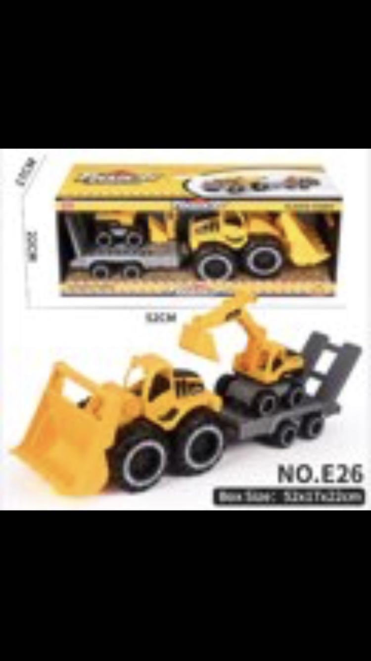 Construction vehicle excavator model Beach Children's Day simulation inertial car thumbnail