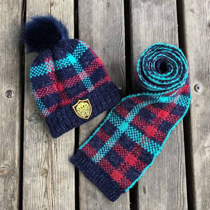 Children's woolen hats and scarves for autumn and winter: 2-year-old baby 3 boys 5 girls hats 6 Korean version 7 children's warm hats details Picture