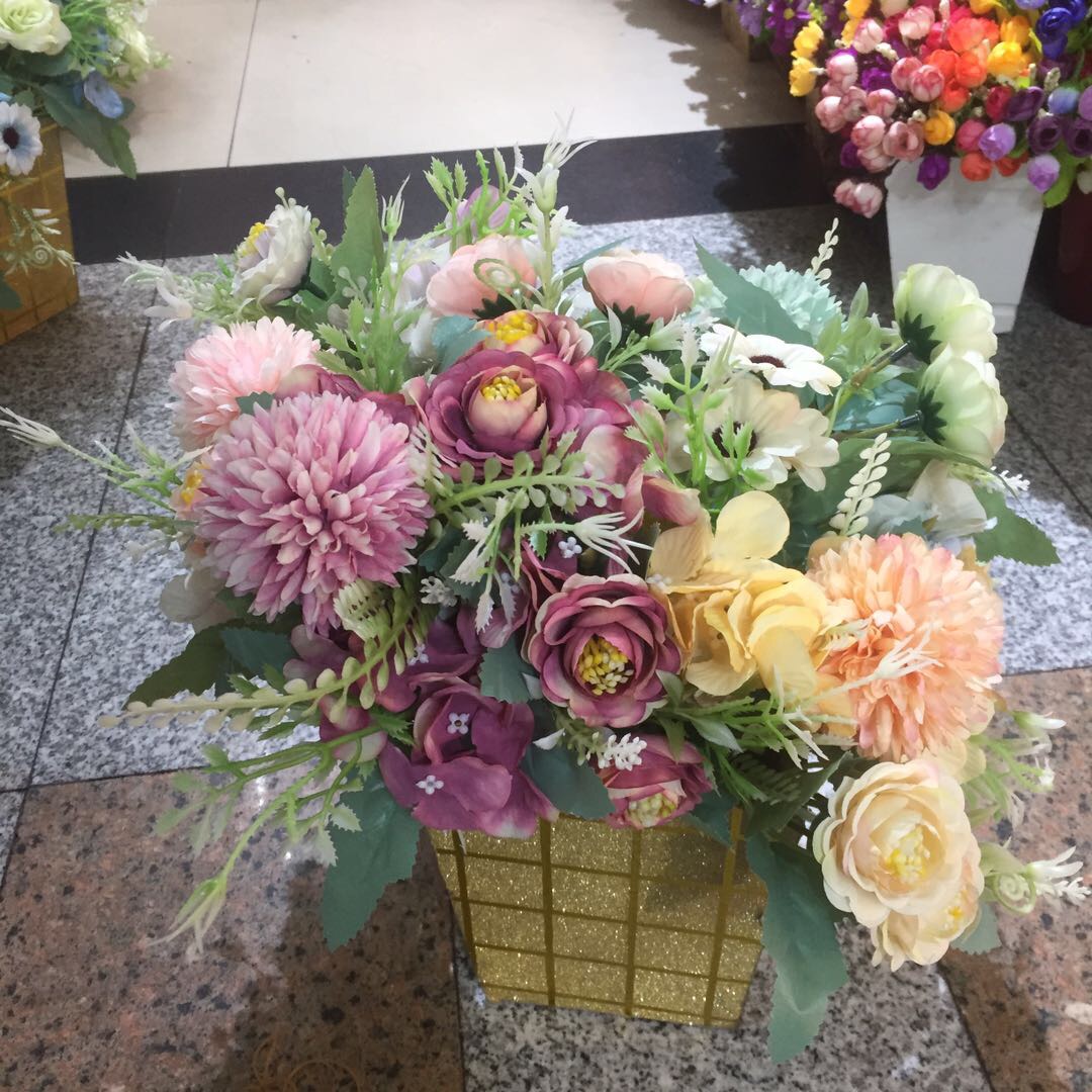 高档仿真花摆件饰品家具摆设婚庆用品家庭装饰小花公艺品