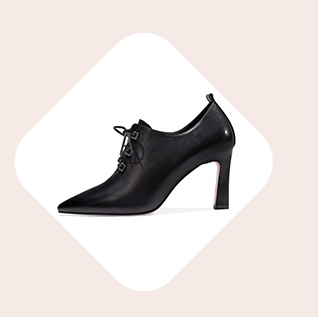The new style of women's stiletto high heels is versatile and made of genuine leather with pointed tips Specification image