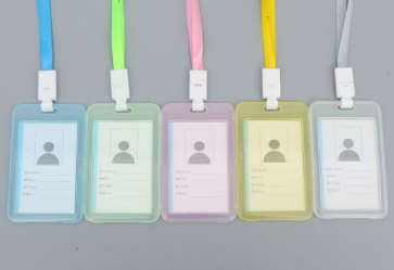 多色透明工作牌定制胸卡挂绳公交银行卡套塑料优质员工证件详情图1
