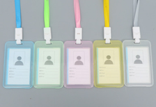 多色透明工作牌定制胸卡挂绳公交银行卡套塑料优质员工证件