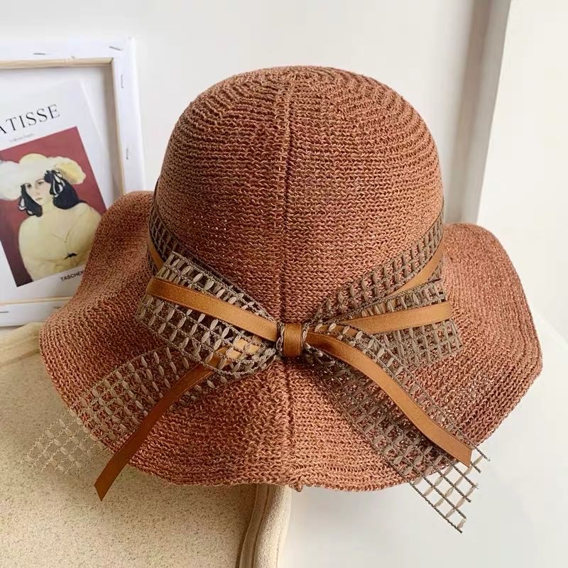2020 New Lafite straw Hat Vacation beach Sun hat Specification image