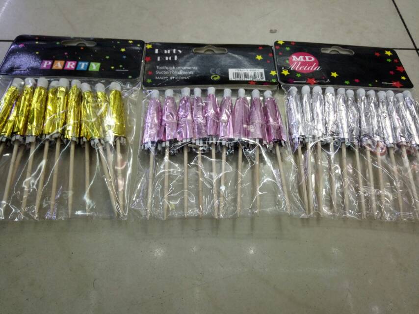 Gold and silver cartoon Korean-style umbrella signature details Picture