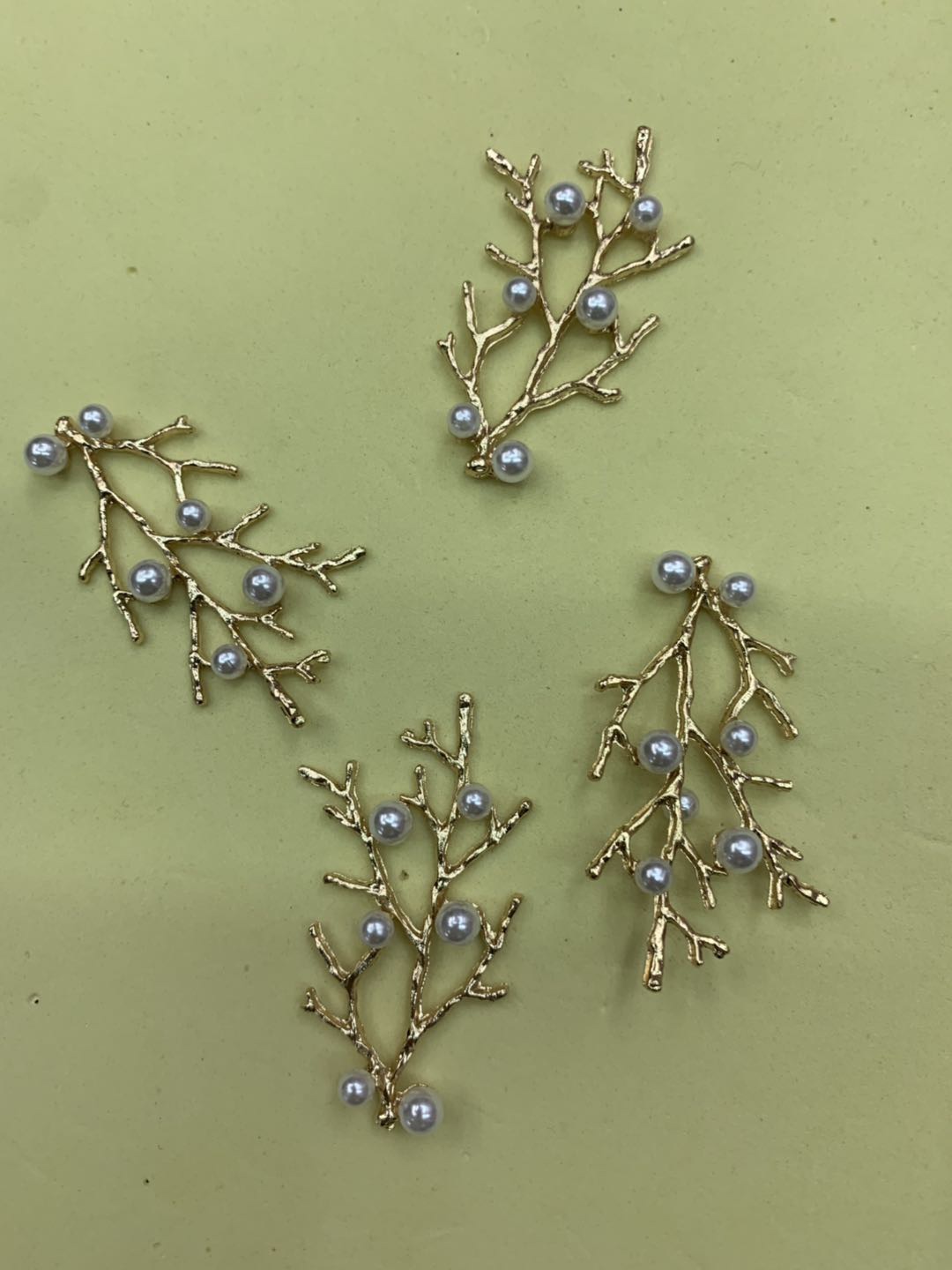 Alloy pearl branch wedding celebration festival headdress craft decoration thumbnail