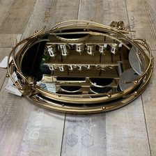 欧式铁艺金色镂空托盘玻璃托盘 电镀金属装饰水果盘 面包盘