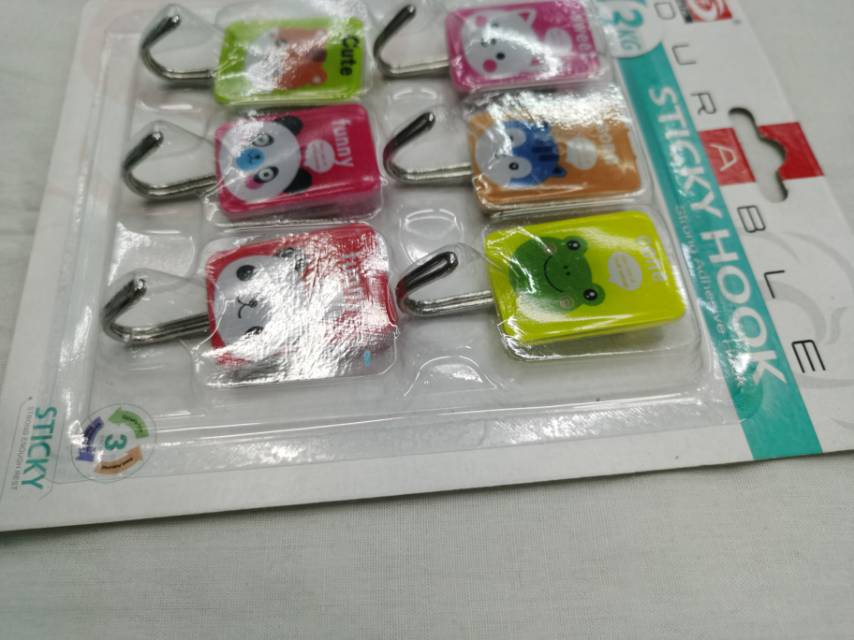 粘贴式贴钩可爱挂扣书画潮厨房用粘钩产品图