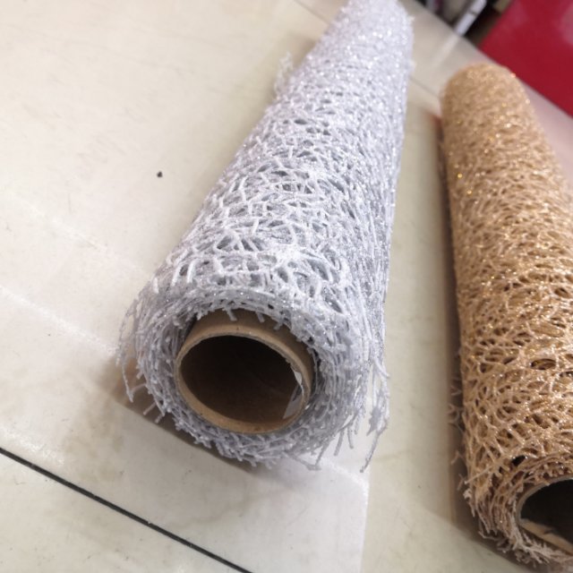 礼品包装/网纱包装/提花网撒粉细节图