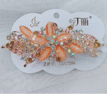Manufacturers direct large hair card rhinestone spring clip fashion joker hair clip top clip fashion crystal edge clip big hair clip, clip thumbnail