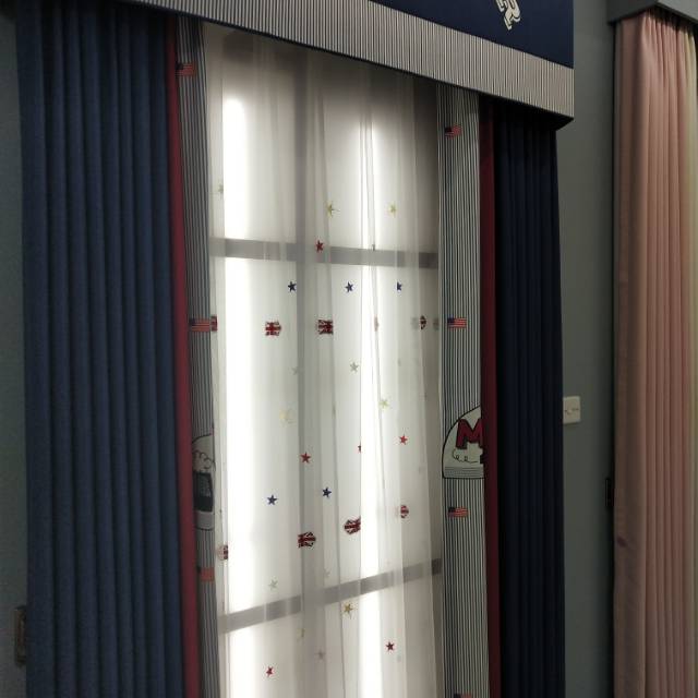 棉麻素色拼接时尚潮流适用于客厅卧室宿舍窗帘