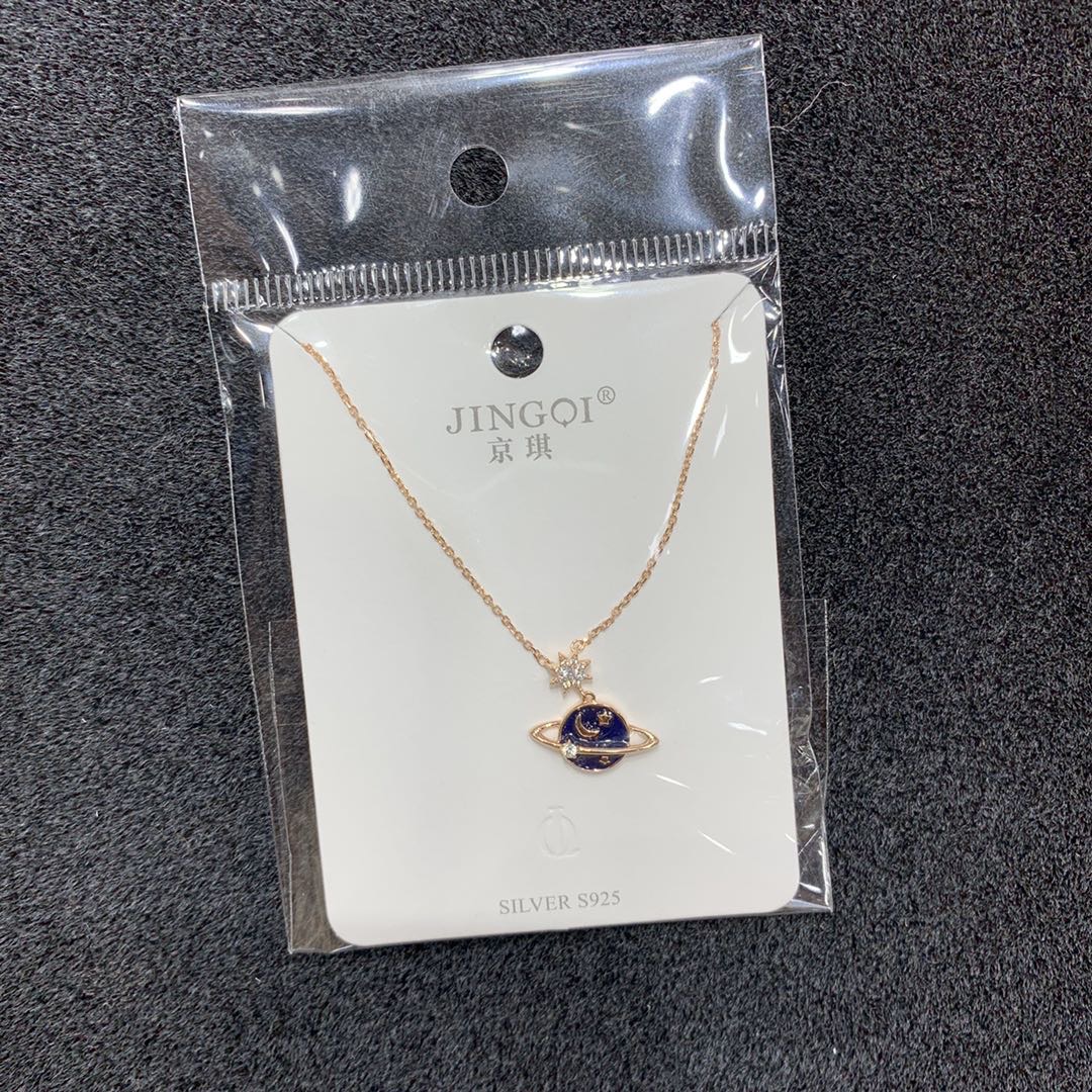 梦幻星球项链女ins简约925纯银小众品牌锁骨链设计感宇宙星空吊坠