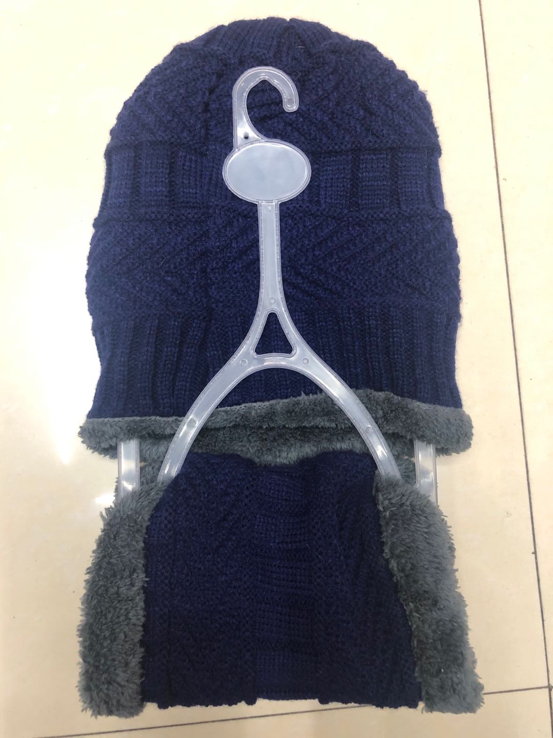 Women's Autumn/Winter Cherney Hairball Wool Hat Warm Ear Protection Thickened Fleece Knitted Hat Specification drawing