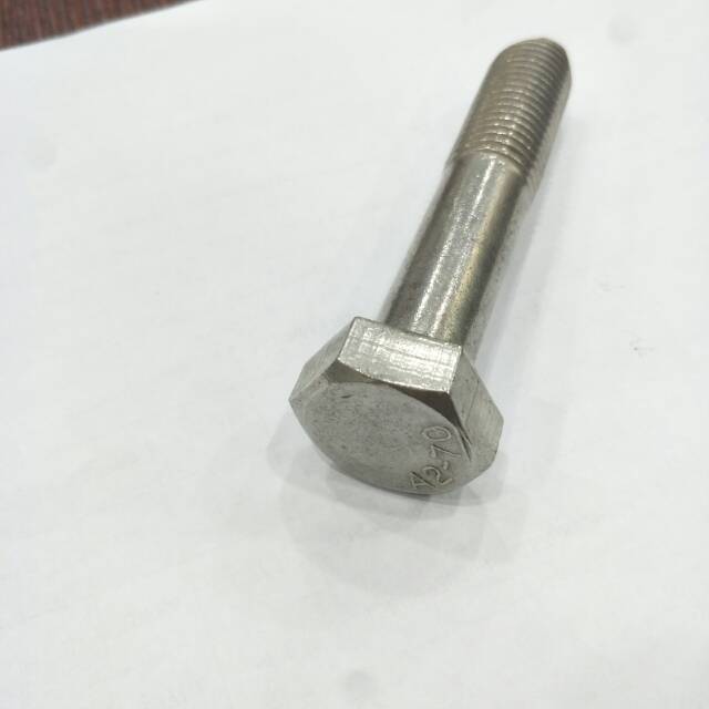 304不锈钢外六角机器螺栓实心常规螺丝细节图