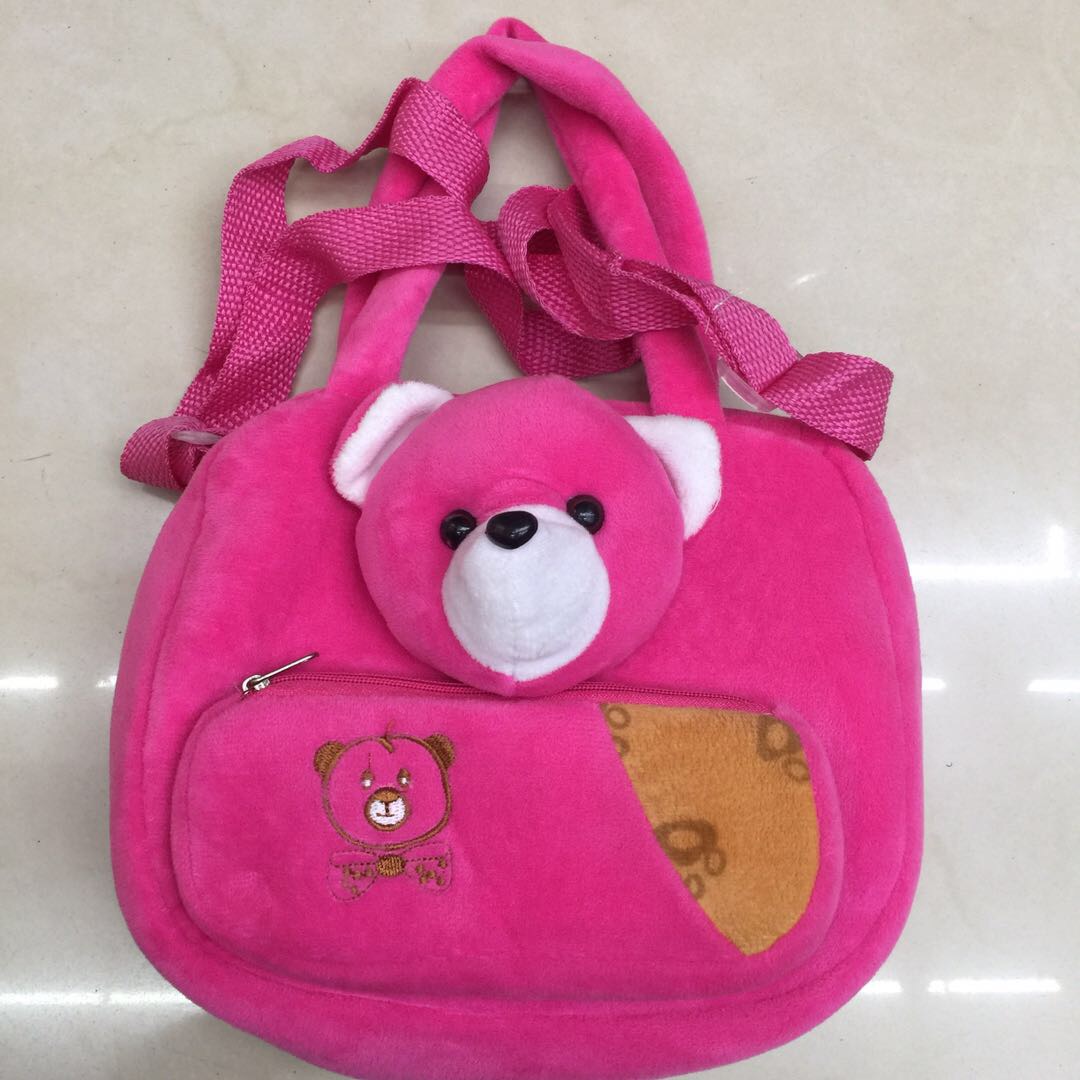 儿童包包男女童零钱包卡通单肩斜挎包可爱卡通毛绒小包图