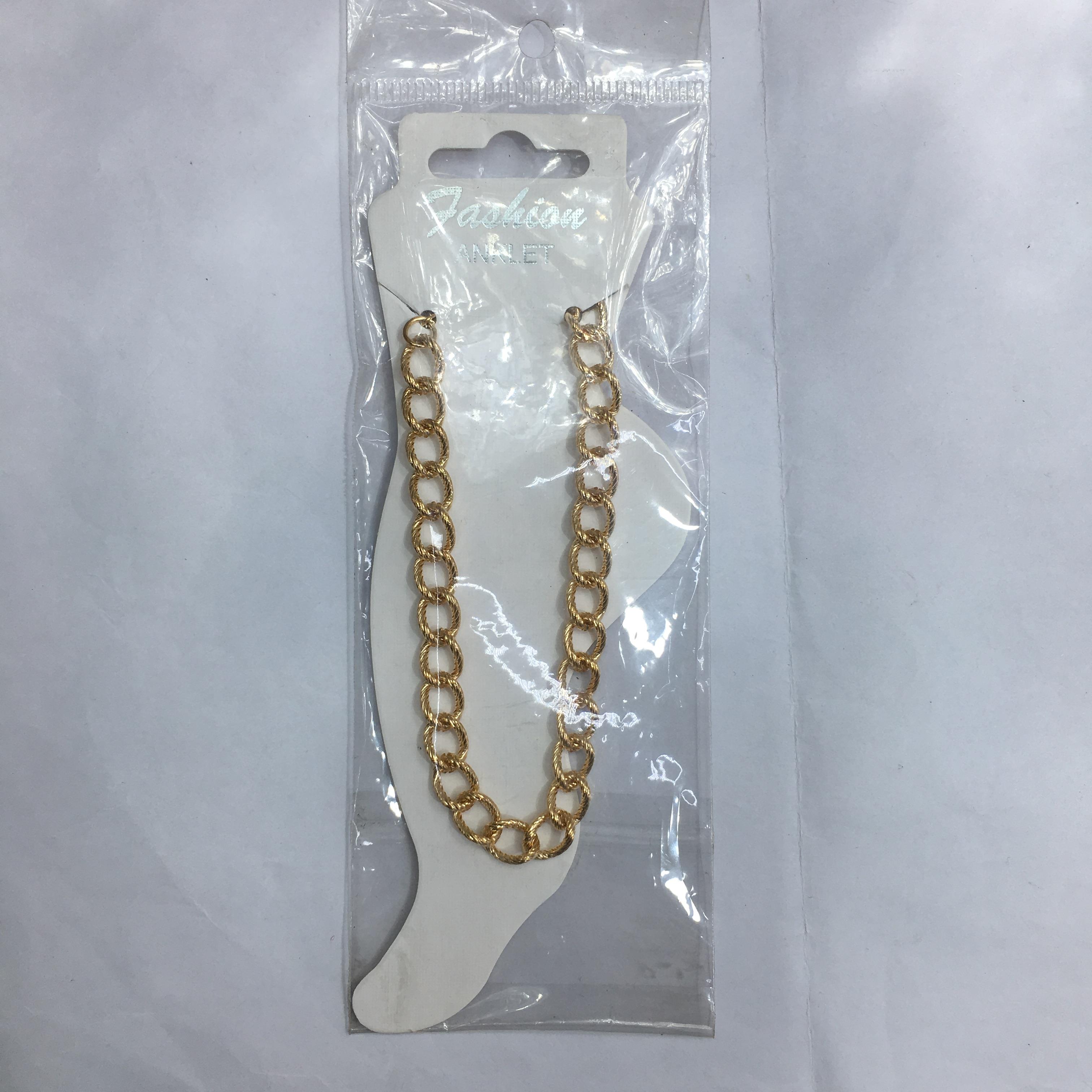 欧美时尚气质大圈镀铜女款脚链沙滩饰品