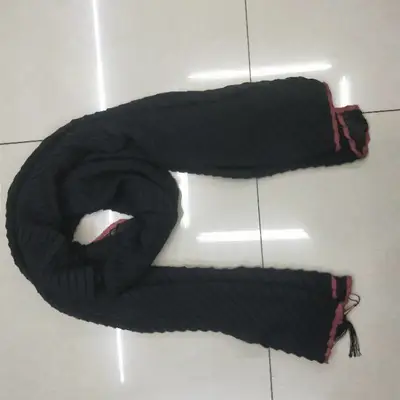 Factory Direct Sales Spring Autumn Europe And The United States Fashion Black Adult Women Woven Scarf