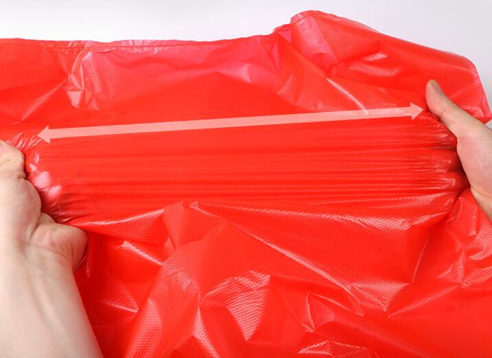 Longsen red convenience bag, plastic supermarket shopping, white transparent food vest, thickened handbag details Picture