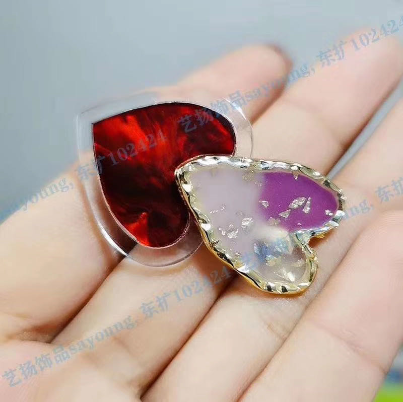 日系甜美爱心红色珍珠发夹网红头饰刘海夹后脑勺发卡边夹子女发饰产品图