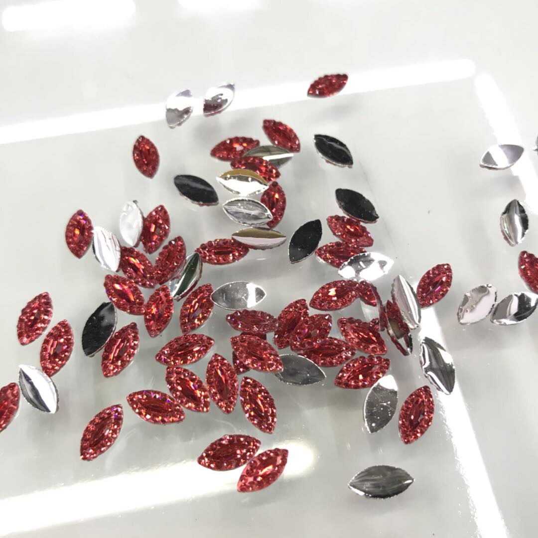 烫钻红金色树叶状钻石质感亮眼diy创意设计