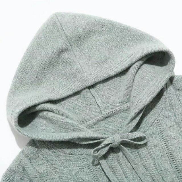 纯羊绒女款帽衫