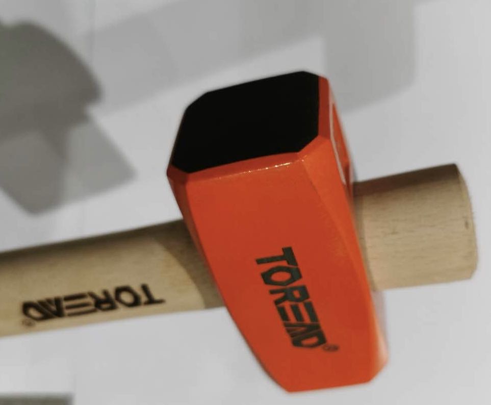 Wooden handle inverted stone hammer, solid octagonal hammer, inverted octagonal hammer, durable wooden handle, one-piece octagonal hammer details Picture