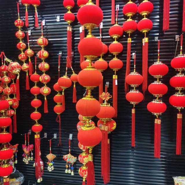 10# Red Lantern Foam ball Velvet lantern with gilded tassels, new style factory wholesale and direct sales