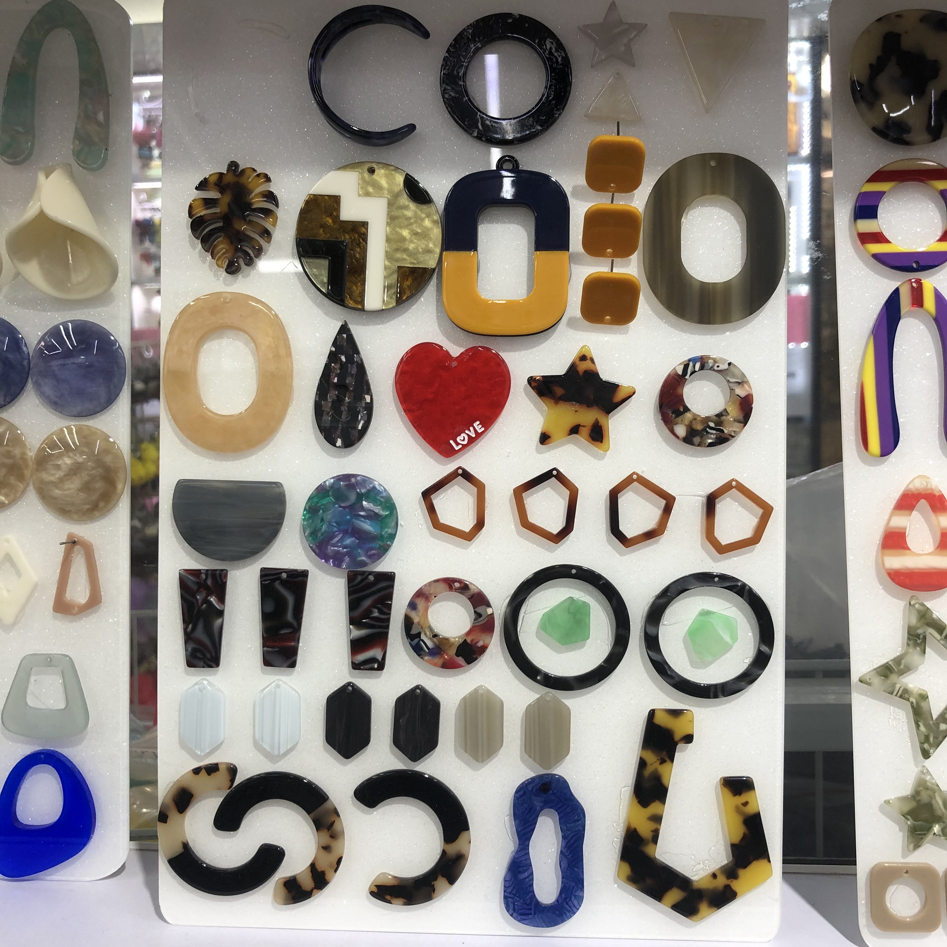 厂家直销家居配件项链耳环发饰材料板醋酸板块树脂板料批发亚克力板材