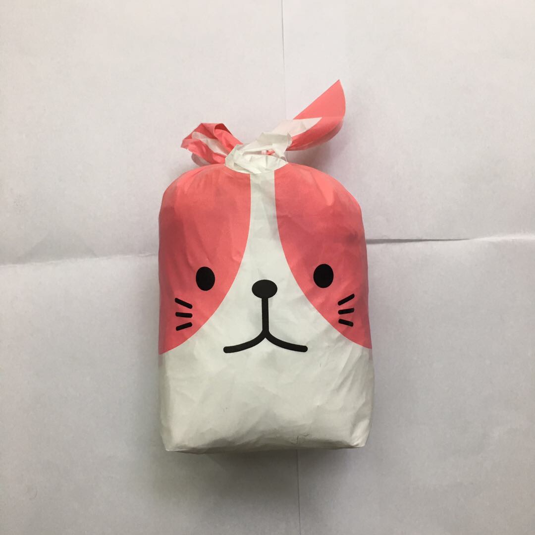 可爱卡通粉红小兔兔环保彩色塑料袋厂家批发