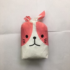 可爱卡通粉红小兔兔环保彩色塑料袋厂家批发