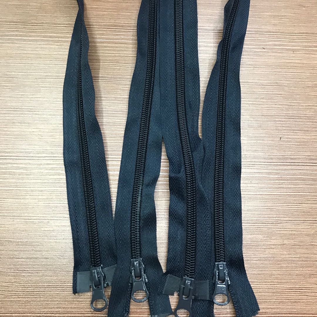3号尼龙开口拉链羽绒服上衣棉衣帽子拉锁门襟塑料细帽链