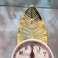 D-3电镀树叶时尚摆钟桌面客厅简约家用现代个性摆钟创意时尚时钟摆件产品图