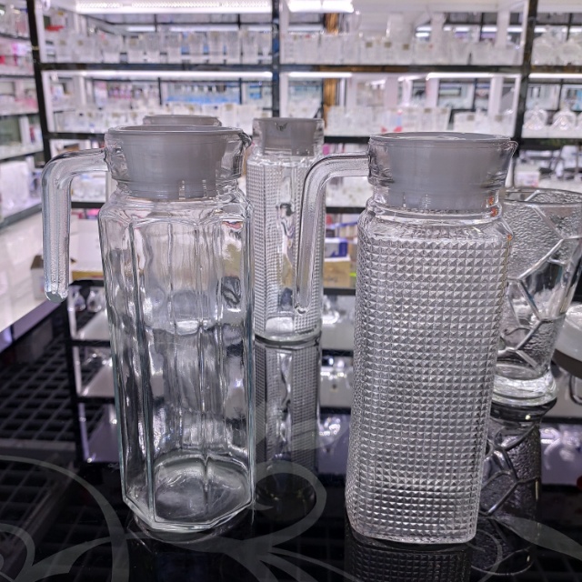 Engraved glass cold water bottle, glass bottle, juice cold water bottle, tied bottle for household use details Picture