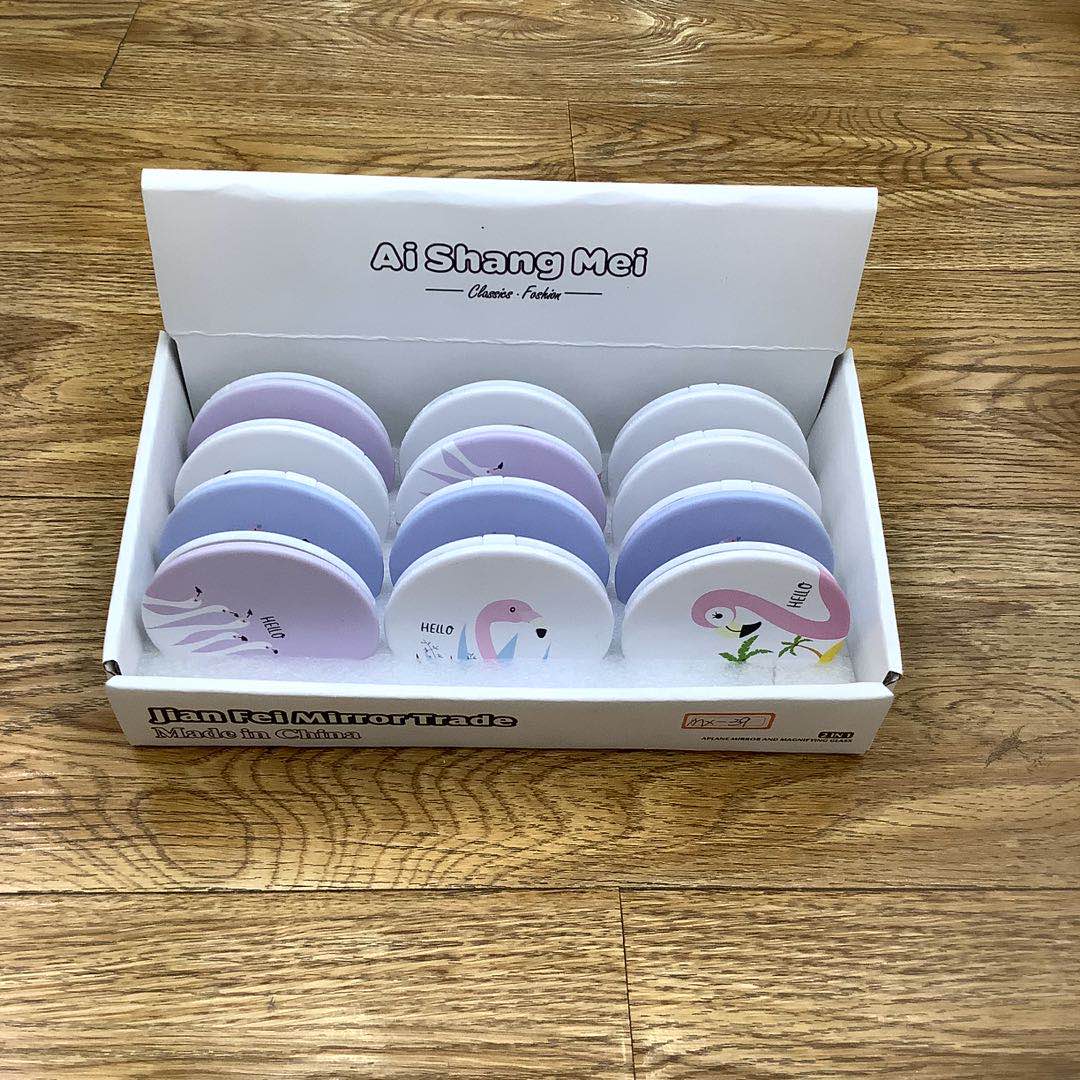 少女心网红小镜子简单大方双面圆形随身镜（MX）化妆镜梳妆镜可爱便携折叠学生双面镜