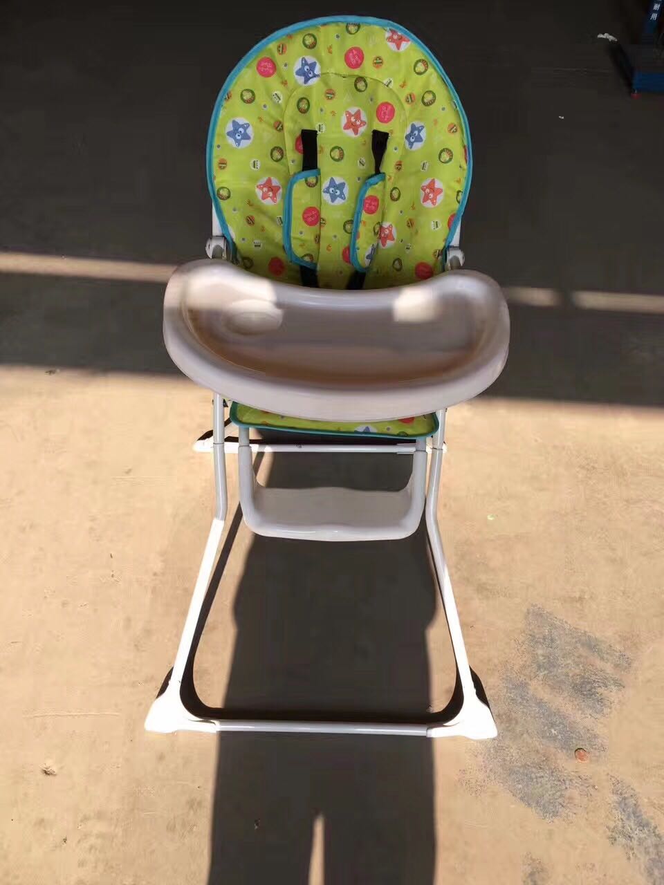 Iron Frame Height Adjustable Children's Safe Dining Chair Specification drawing