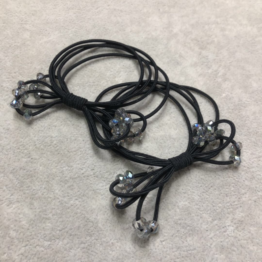 Korean Fashion Ladies Hairband Little Girl Temperament Headwear High Stretch Adult Autumn/Winter Hair Rope Hair Accessories Casual Rubber Band Solid Color Small Rabbit Hair Band Chenhui Jewelry 050