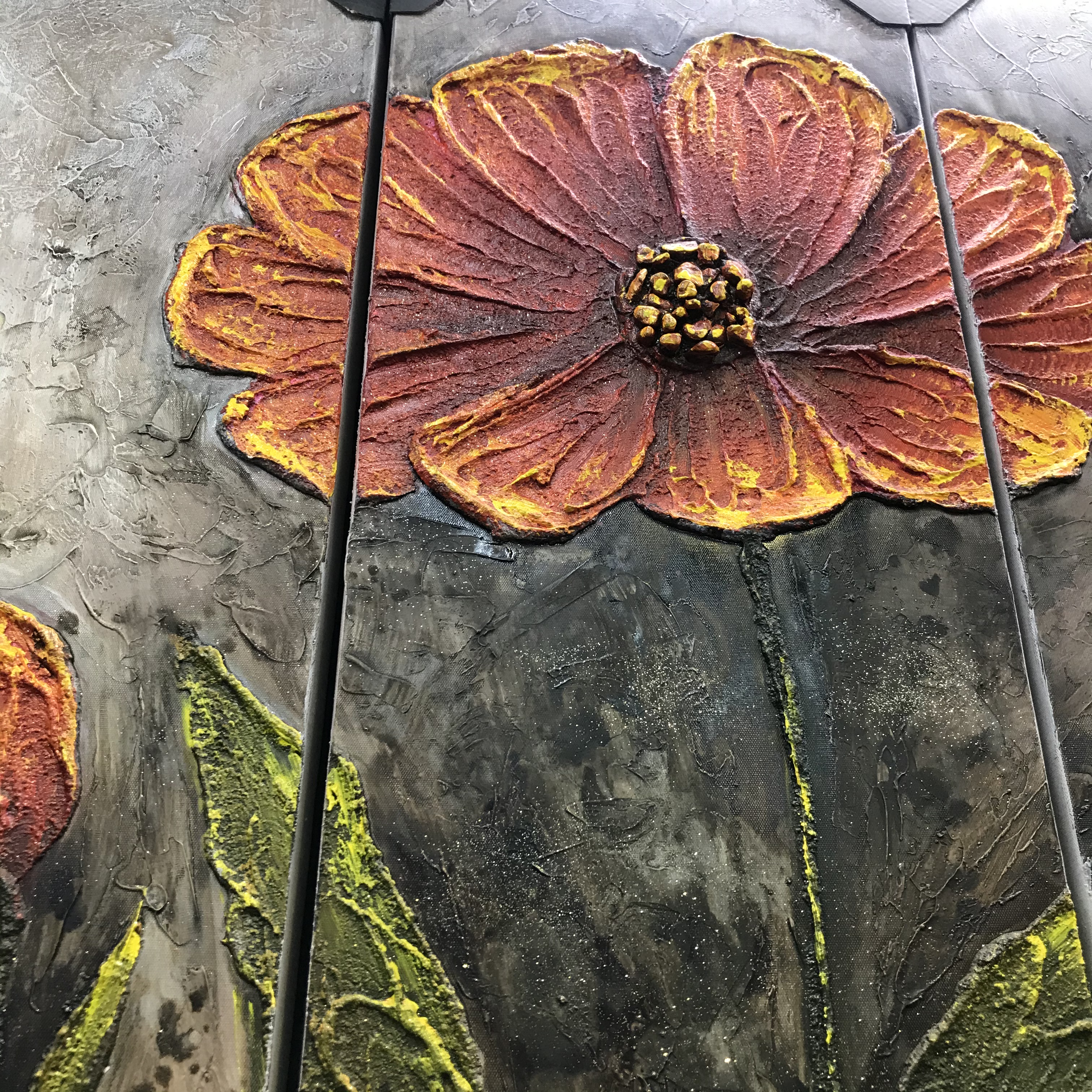 Pure hand-painted oil paintings of flowers, entrance wall hangings, living room, American minimalist, corridor, passageway, Nordic decorative paintings, handcrafted murals, and oil paintings Specification image